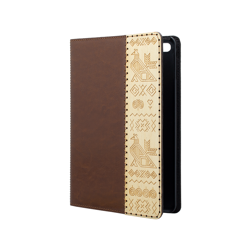 Kožené knižkové puzdro Čičmany iPad Pro 12,9" 2021 (5. generácie)