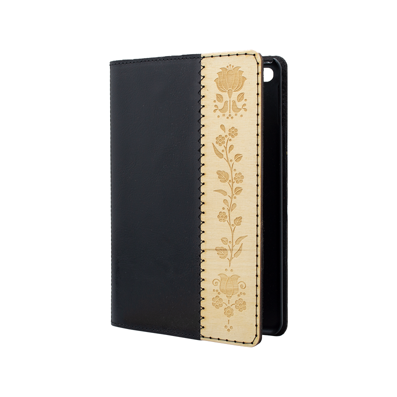 Kožené knižkové puzdro Kalocsai čierne iPad mini 2015 (4. generácie)