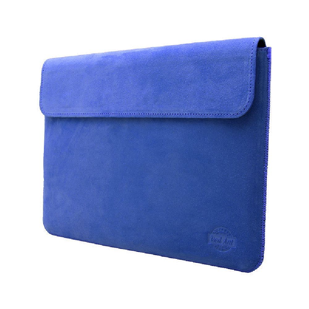 Puzdro na notebook z brúsenej kože Spring modré s klopou MacBook Pro15"