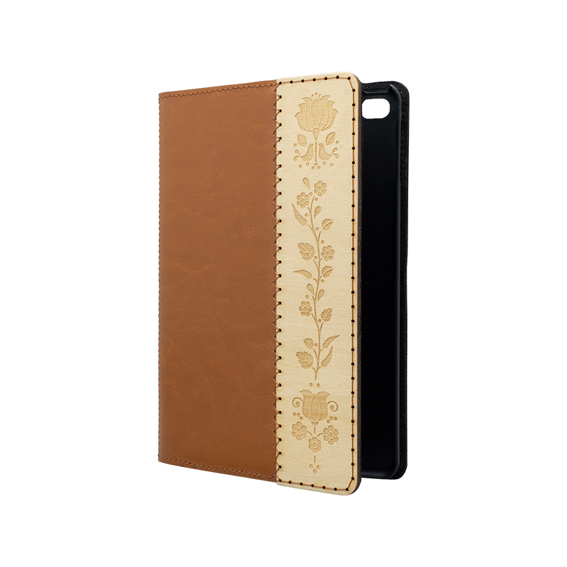 Kožené knižkové puzdro Kalocsai horčicové iPad Pro 11" 2020 (2. generácie)