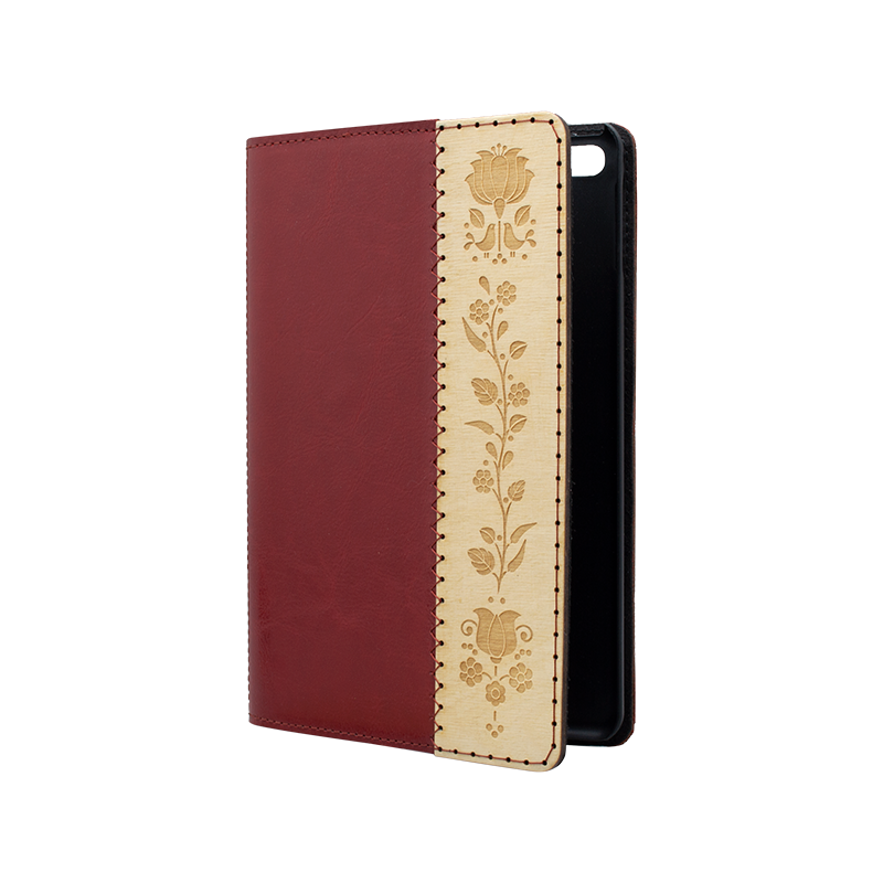 Kožené knižkové puzdro Kalocsai červené iPad Pro 10,5"